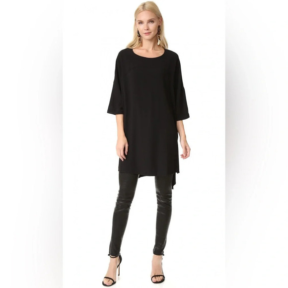 Diane  Von Furstenberg Minimalist Madera Black Crepe Dress, size “P” Small - Picture 2 of 16